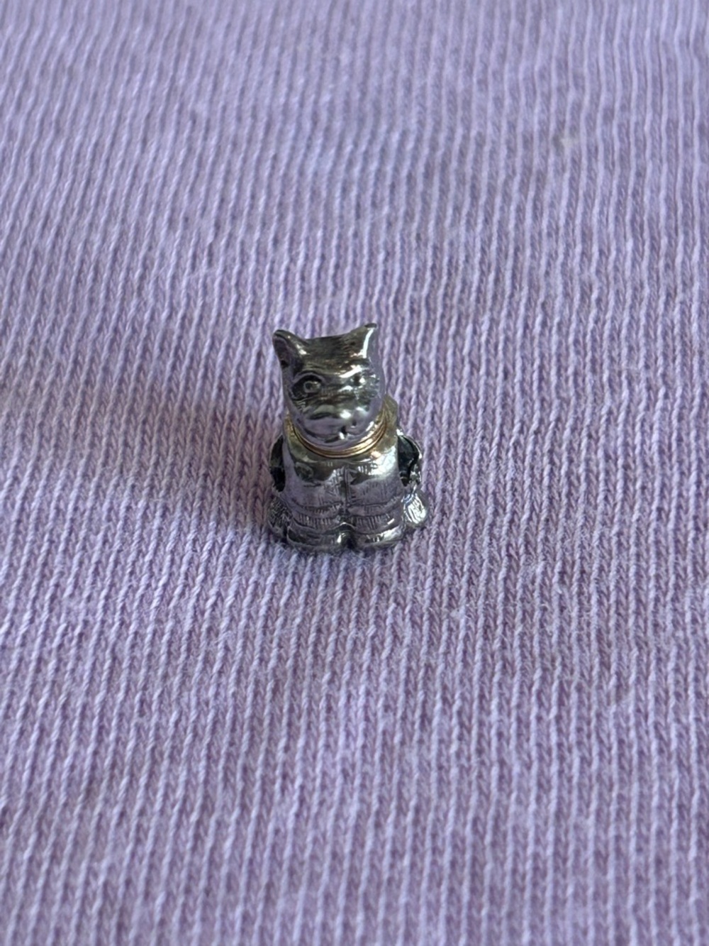 Halia “Good Puppy” Charm w/ Collar - Sterling Silver and gold